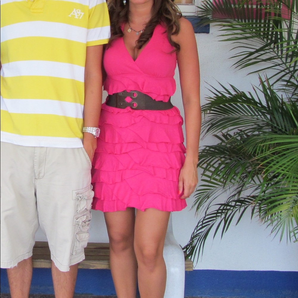 Express pink halter dress XS